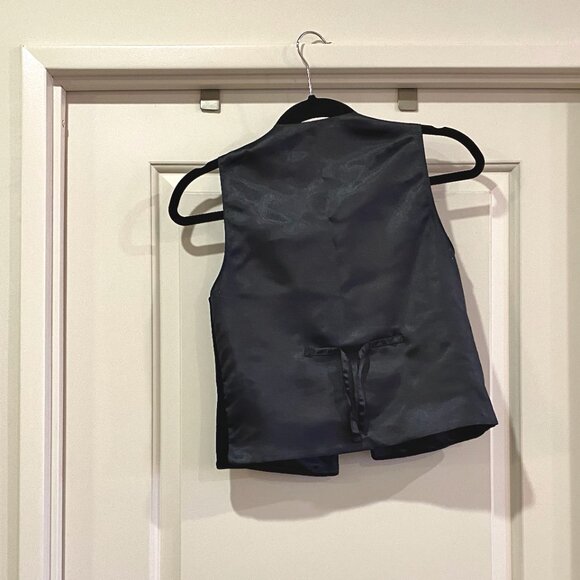 Vintage Embroidered Black Velvet M&S Vest - Picture 2 of 3